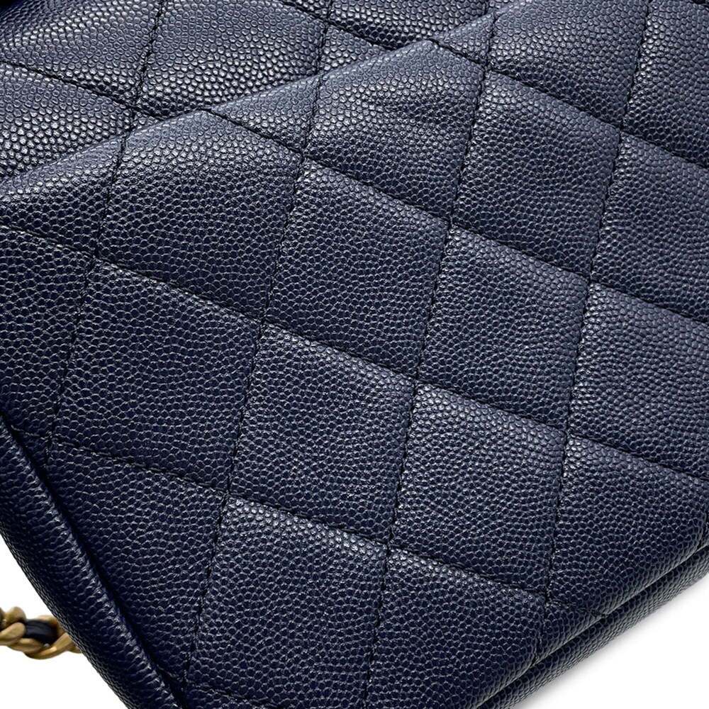 CHANEL Chain Shoulder Bag Matelasse Coco Mark Caviar Skin AS1977 - Picture 8 of 16